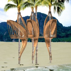 Ecologically friendly treehouse design.
